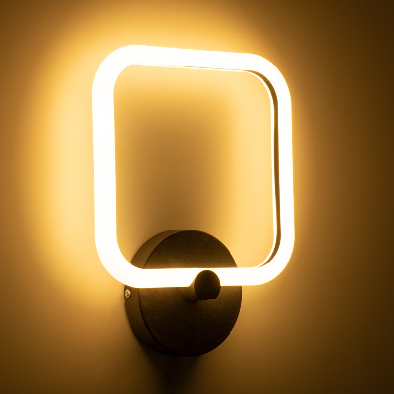 GLOBOSTAR® ELIZA 61343 Μοντέρνο Φωτιστικό Τοίχου - Απλίκα LED 8W 960lm 360° AC 220-240V IP20 Ρυθμιζόμενο Λευκό CCT με On/Off 2700K/4500K/6000K - Lumileds SMD Chip - Μαύρο Ματ - Μ22 x Π5 x Υ28.5cm - 3 Χρόνια Εγγύηση