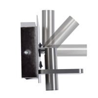 GLOBOSTAR® PALADIN 61355 Μοντέρνο Φωτιστικό Τοίχου - Απλίκα Ξενοδοχείου Reading Light με Φορτιστή USB 3A & Wireless 20W LED 6W 720lm 36° & 360° AC 220-240V IP20 Φυσικό Λευκό 4500K - Bridgelux COB Chip & TÜV SÜD Driver - Νίκελ Βούρτσας - Μ30 x