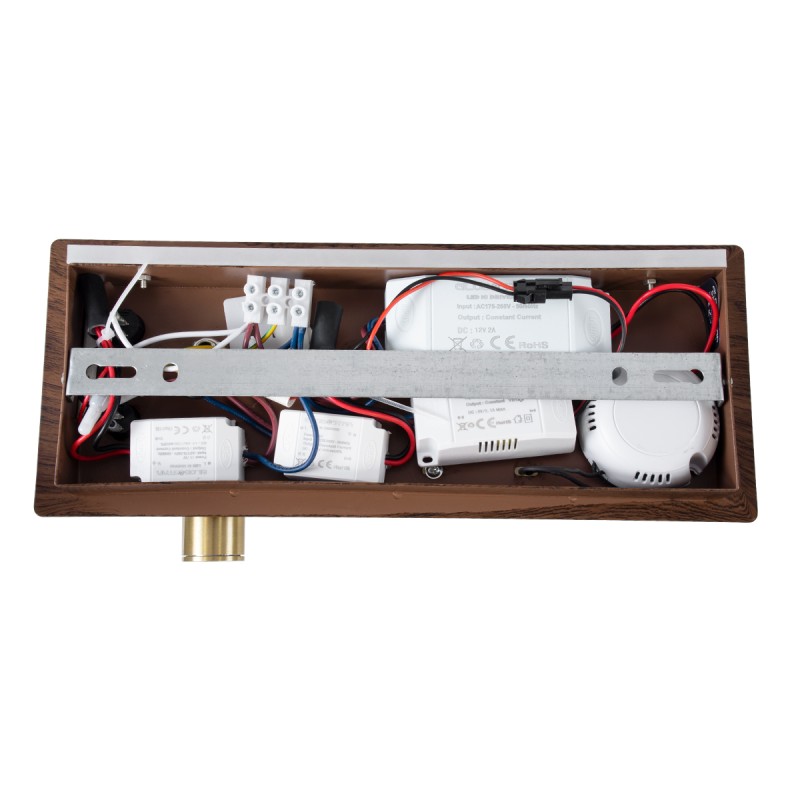 GLOBOSTAR® PALADIN 61361 Μοντέρνο Φωτιστικό Τοίχου - Απλίκα Ξενοδοχείου Reading Light με Φορτιστή USB 3A & Wireless 20W LED 6W 720lm 36° & 360° AC 220-240V IP20 Φυσικό Λευκό 4500K - Bridgelux COB Chip & TÜV SÜD Driver - Καφέ & Χρυσό Βούρτσ