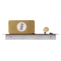GLOBOSTAR® PALADIN 61362 Μοντέρνο Φωτιστικό Τοίχου - Απλίκα Ξενοδοχείου Reading Light με Φορτιστή USB 3A & Wireless 20W LED 6W 720lm 36° & 360° AC 220-240V IP20 Φυσικό Λευκό 4500K - Bridgelux COB Chip & TÜV SÜD Driver - Καφέ & Χρυσό Βούρτσ