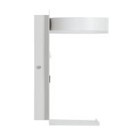 GLOBOSTAR® CROWN 61371 Μοντέρνο Φωτιστικό Τοίχου - Απλίκα Ξενοδοχείου Reading Light με Φορτιστή USB 3A LED 5W 550lm 120° AC 220-240V IP20 Φυσικό Λευκό 4500K - Bridgelux COB Chip & TÜV SÜD Driver - Λευκό Ματ - Μ15 x Π15 x Υ23cm - 3 Χρόνια Εγγύηση