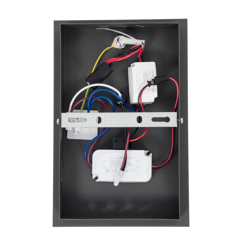 GLOBOSTAR® CROWN 61372 Μοντέρνο Φωτιστικό Τοίχου - Απλίκα Ξενοδοχείου Reading Light με Φορτιστή USB 3A LED 5W 550lm 120° AC 220-240V IP20 Φυσικό Λευκό 4500K - Bridgelux COB Chip & TÜV SÜD Driver - Γκρι Ανθρακί Ματ - Μ15 x Π15 x Υ23cm - 3 Χρόνια Εγγύησ