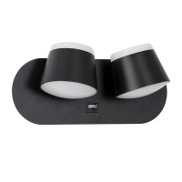 GLOBOSTAR® REGENCY 61376 Μοντέρνο Φωτιστικό Τοίχου - Απλίκα Ξενοδοχείου Reading Light με Φορτιστή USB 3A LED 16W 1840lm 120° AC 220-240V IP20 Φυσικό Λευκό 4500K - Bridgelux SMD Chip & TÜV SÜD Driver - Μαύρο Ματ - Μ16.5 x Π12 x Υ10cm - 3 Χρόνια Εγγύηση
