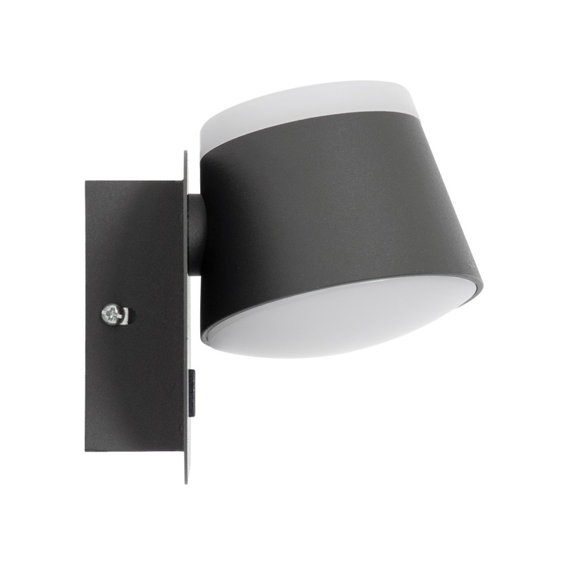 GLOBOSTAR® REGENCY 61378 Μοντέρνο Φωτιστικό Τοίχου - Απλίκα Ξενοδοχείου Reading Light με Φορτιστή USB 3A LED 16W 1840lm 120° AC 220-240V IP20 Φυσικό Λευκό 4500K - Bridgelux SMD Chip & TÜV SÜD Driver - Γκρι Ανθρακί Ματ - Μ16.5 x Π12 x Υ10cm - 3 Χρόνια
