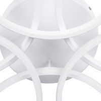 GLOBOSTAR® MARGARET 61401 Μοντέρνο Φωτιστικό Οροφής LED 54W 6210lm 360° AC 220-240V IP20 Ρυθμιζόμενο Λευκό CCT με Χειριστήριο από 2700K έως 6000K Dimmable - Lumileds SMD Chip - Λευκό Ματ - Μ57 x Π57 x Υ12cm - 3 Χρόνια Εγγύηση