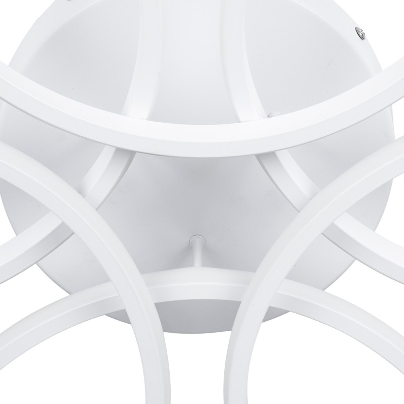 GLOBOSTAR® MARGARET 61401 Μοντέρνο Φωτιστικό Οροφής LED 54W 6210lm 360° AC 220-240V IP20 Ρυθμιζόμενο Λευκό CCT με Χειριστήριο από 2700K έως 6000K Dimmable - Lumileds SMD Chip - Λευκό Ματ - Μ57 x Π57 x Υ12cm - 3 Χρόνια Εγγύηση