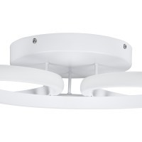 GLOBOSTAR® MARGARET 61401 Μοντέρνο Φωτιστικό Οροφής LED 54W 6210lm 360° AC 220-240V IP20 Ρυθμιζόμενο Λευκό CCT με Χειριστήριο από 2700K έως 6000K Dimmable - Lumileds SMD Chip - Λευκό Ματ - Μ57 x Π57 x Υ12cm - 3 Χρόνια Εγγύηση