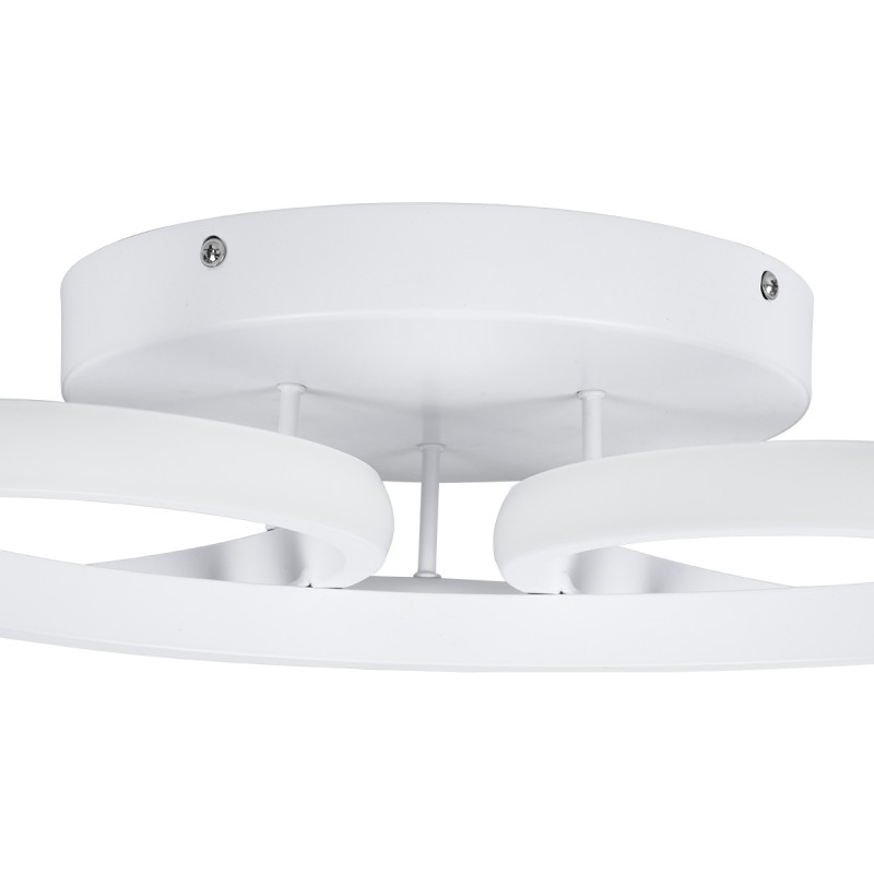 GLOBOSTAR® MARGARET 61401 Μοντέρνο Φωτιστικό Οροφής LED 54W 6210lm 360° AC 220-240V IP20 Ρυθμιζόμενο Λευκό CCT με Χειριστήριο από 2700K έως 6000K Dimmable - Lumileds SMD Chip - Λευκό Ματ - Μ57 x Π57 x Υ12cm - 3 Χρόνια Εγγύηση
