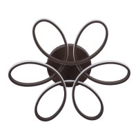 GLOBOSTAR® MARGARET 61402 Μοντέρνο Φωτιστικό Οροφής LED 54W 6210lm 360° AC 220-240V IP20 Ρυθμιζόμενο Λευκό CCT με Χειριστήριο από 2700K έως 6000K Dimmable - Lumileds SMD Chip - Καφέ Ματ - Μ57 x Π57 x Υ12cm - 3 Χρόνια Εγγύηση