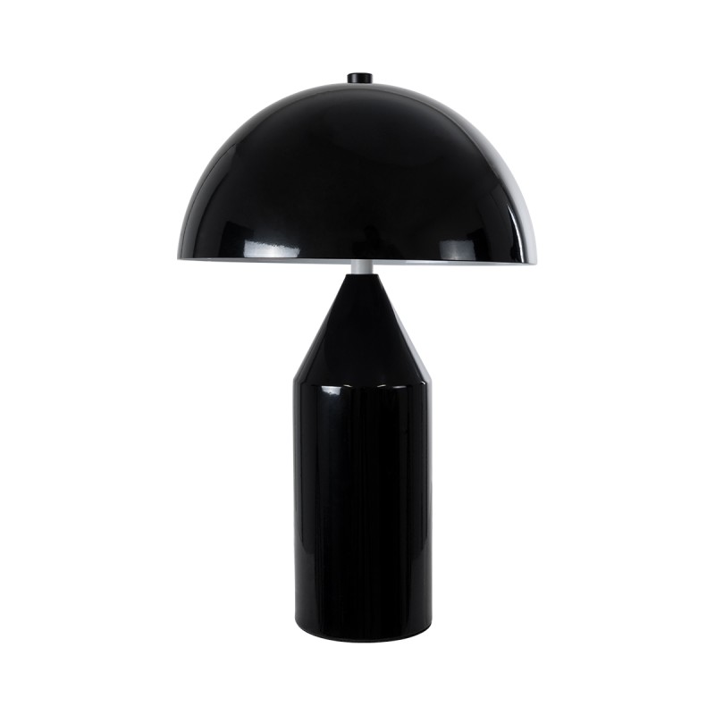 GLOBOSTAR® URANUS-S 61449 Μοντέρνο Επιτραπέζιο Φωτιστικό Πορτατίφ με Ντουί 2 x E27 AC 220-240V IP20 - Μαύρο - Μ25 x Π25 x Υ39cm