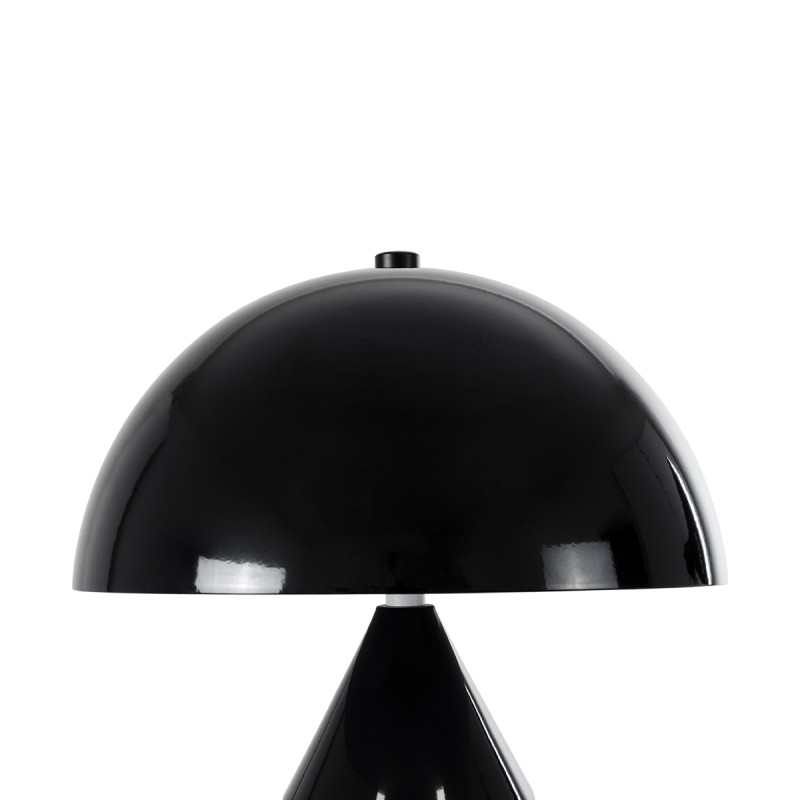 GLOBOSTAR® URANUS-S 61449 Μοντέρνο Επιτραπέζιο Φωτιστικό Πορτατίφ με Ντουί 2 x E27 AC 220-240V IP20 - Μαύρο - Μ25 x Π25 x Υ39cm