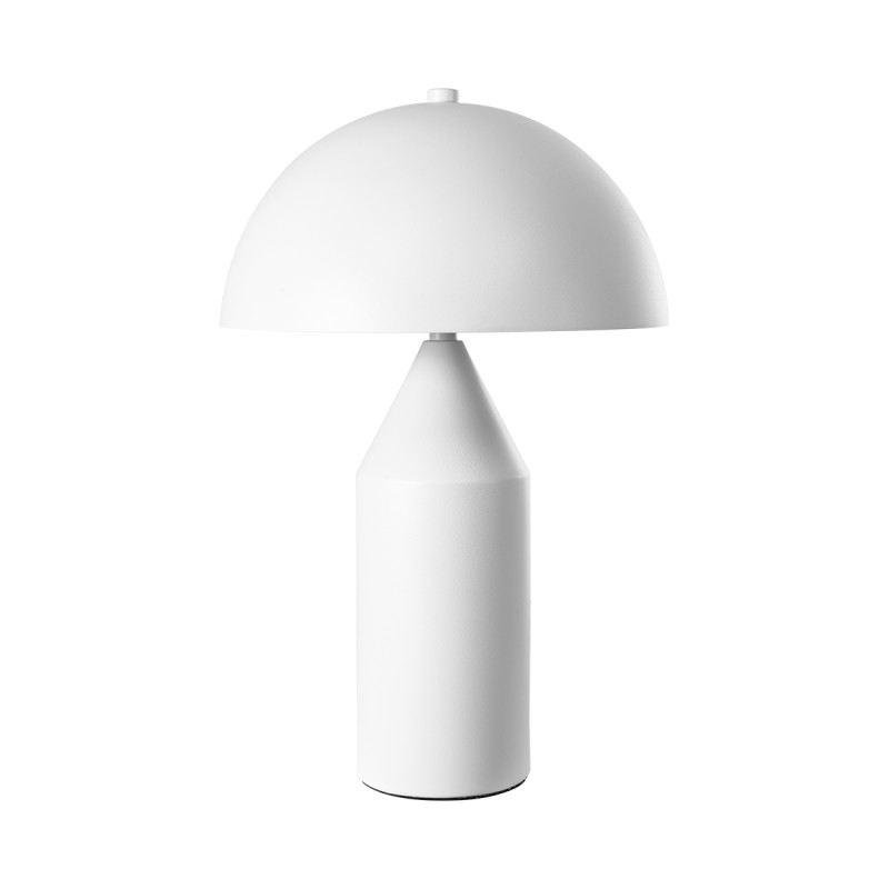 GLOBOSTAR® URANUS-S 61450 Μοντέρνο Επιτραπέζιο Φωτιστικό Πορτατίφ με Ντουί 2 x E27 AC 220-240V IP20 - Λευκό - Μ25 x Π25 x Υ39cm