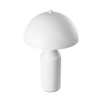 GLOBOSTAR® URANUS-S 61450 Μοντέρνο Επιτραπέζιο Φωτιστικό Πορτατίφ με Ντουί 2 x E27 AC 220-240V IP20 - Λευκό - Μ25 x Π25 x Υ39cm