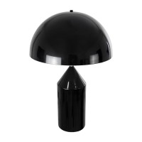 GLOBOSTAR® URANUS-L 61457 Μοντέρνο Επιτραπέζιο Φωτιστικό Πορτατίφ με Ντουί 2 x E27 AC 220-240V IP20 - Μαύρο - Μ50 x Π50 x Υ77cm