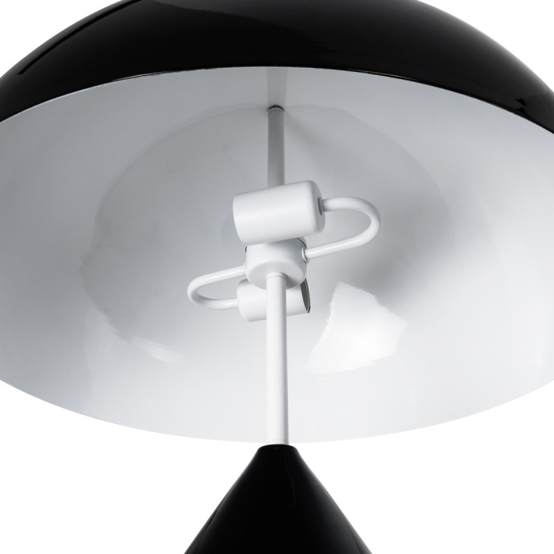 GLOBOSTAR® URANUS-L 61457 Μοντέρνο Επιτραπέζιο Φωτιστικό Πορτατίφ με Ντουί 2 x E27 AC 220-240V IP20 - Μαύρο - Μ50 x Π50 x Υ77cm