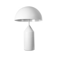 GLOBOSTAR® URANUS-L 61458 Μοντέρνο Επιτραπέζιο Φωτιστικό Πορτατίφ με Ντουί 2 x E27 AC 220-240V IP20 - Λευκό - Μ50 x Π50 x Υ77cm