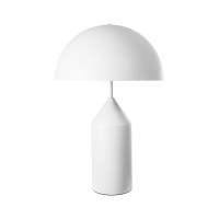 GLOBOSTAR® URANUS-L 61458 Μοντέρνο Επιτραπέζιο Φωτιστικό Πορτατίφ με Ντουί 2 x E27 AC 220-240V IP20 - Λευκό - Μ50 x Π50 x Υ77cm