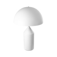 GLOBOSTAR® URANUS-L 61458 Μοντέρνο Επιτραπέζιο Φωτιστικό Πορτατίφ με Ντουί 2 x E27 AC 220-240V IP20 - Λευκό - Μ50 x Π50 x Υ77cm