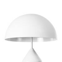 GLOBOSTAR® URANUS-L 61458 Μοντέρνο Επιτραπέζιο Φωτιστικό Πορτατίφ με Ντουί 2 x E27 AC 220-240V IP20 - Λευκό - Μ50 x Π50 x Υ77cm