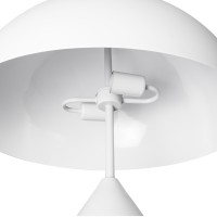 GLOBOSTAR® URANUS-L 61458 Μοντέρνο Επιτραπέζιο Φωτιστικό Πορτατίφ με Ντουί 2 x E27 AC 220-240V IP20 - Λευκό - Μ50 x Π50 x Υ77cm