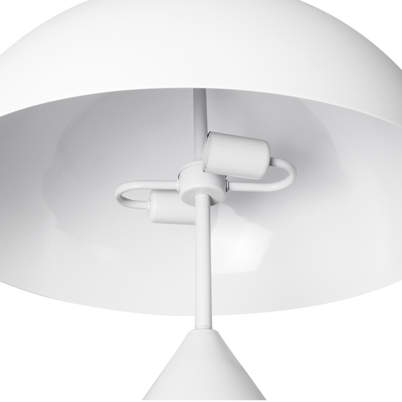 GLOBOSTAR® URANUS-L 61458 Μοντέρνο Επιτραπέζιο Φωτιστικό Πορτατίφ με Ντουί 2 x E27 AC 220-240V IP20 - Λευκό - Μ50 x Π50 x Υ77cm