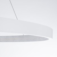 GLOBOSTAR® DIAMOND 61518 Μοντέρνο Κρεμαστό Φωτιστικό Οροφής LED 75W 8400lm 360° AC 220-240V IP20 Ρυθμιζόμενο Λευκό CCT με Χειριστήριο από 2700K έως 6000K Dimmable - Lumileds SMD Chip - Λευκό Ματ - Μ100 x Π100 x Υ90cm - 3 Χρόνια Εγγύηση