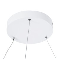 GLOBOSTAR® DIAMOND 61518 Μοντέρνο Κρεμαστό Φωτιστικό Οροφής LED 75W 8400lm 360° AC 220-240V IP20 Ρυθμιζόμενο Λευκό CCT με Χειριστήριο από 2700K έως 6000K Dimmable - Lumileds SMD Chip - Λευκό Ματ - Μ100 x Π100 x Υ90cm - 3 Χρόνια Εγγύηση