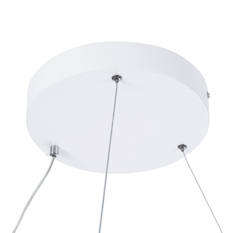 GLOBOSTAR® DIAMOND 61518 Μοντέρνο Κρεμαστό Φωτιστικό Οροφής LED 75W 8400lm 360° AC 220-240V IP20 Ρυθμιζόμενο Λευκό CCT με Χειριστήριο από 2700K έως 6000K Dimmable - Lumileds SMD Chip - Λευκό Ματ - Μ100 x Π100 x Υ90cm - 3 Χρόνια Εγγύηση