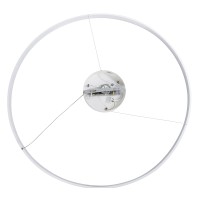 GLOBOSTAR® DIAMOND 61518 Μοντέρνο Κρεμαστό Φωτιστικό Οροφής LED 75W 8400lm 360° AC 220-240V IP20 Ρυθμιζόμενο Λευκό CCT με Χειριστήριο από 2700K έως 6000K Dimmable - Lumileds SMD Chip - Λευκό Ματ - Μ100 x Π100 x Υ90cm - 3 Χρόνια Εγγύηση