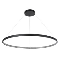 GLOBOSTAR® DIAMOND 61519 Μοντέρνο Κρεμαστό Φωτιστικό Οροφής LED 75W 8400lm 360° AC 220-240V IP20 Ρυθμιζόμενο Λευκό CCT με Χειριστήριο από 2700K έως 6000K Dimmable - Lumileds SMD Chip - Μαύρο Ματ - Μ100 x Π100 x Υ90cm - 3 Χρόνια Εγγύηση