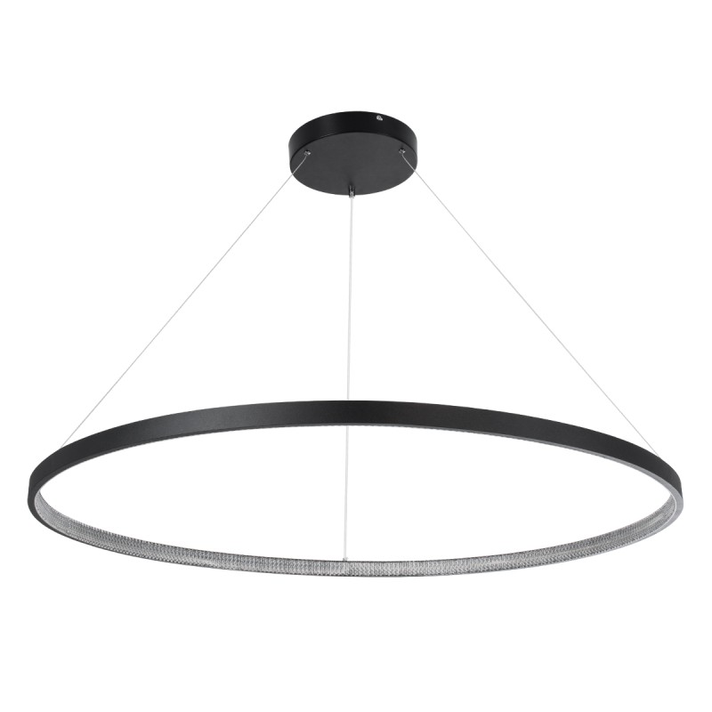 GLOBOSTAR® DIAMOND 61519 Μοντέρνο Κρεμαστό Φωτιστικό Οροφής LED 75W 8400lm 360° AC 220-240V IP20 Ρυθμιζόμενο Λευκό CCT με Χειριστήριο από 2700K έως 6000K Dimmable - Lumileds SMD Chip - Μαύρο Ματ - Μ100 x Π100 x Υ90cm - 3 Χρόνια Εγγύηση