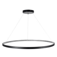 GLOBOSTAR® DIAMOND 61519 Μοντέρνο Κρεμαστό Φωτιστικό Οροφής LED 75W 8400lm 360° AC 220-240V IP20 Ρυθμιζόμενο Λευκό CCT με Χειριστήριο από 2700K έως 6000K Dimmable - Lumileds SMD Chip - Μαύρο Ματ - Μ100 x Π100 x Υ90cm - 3 Χρόνια Εγγύηση