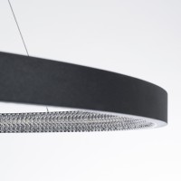 GLOBOSTAR® DIAMOND 61519 Μοντέρνο Κρεμαστό Φωτιστικό Οροφής LED 75W 8400lm 360° AC 220-240V IP20 Ρυθμιζόμενο Λευκό CCT με Χειριστήριο από 2700K έως 6000K Dimmable - Lumileds SMD Chip - Μαύρο Ματ - Μ100 x Π100 x Υ90cm - 3 Χρόνια Εγγύηση