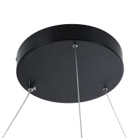 GLOBOSTAR® DIAMOND 61519 Μοντέρνο Κρεμαστό Φωτιστικό Οροφής LED 75W 8400lm 360° AC 220-240V IP20 Ρυθμιζόμενο Λευκό CCT με Χειριστήριο από 2700K έως 6000K Dimmable - Lumileds SMD Chip - Μαύρο Ματ - Μ100 x Π100 x Υ90cm - 3 Χρόνια Εγγύηση