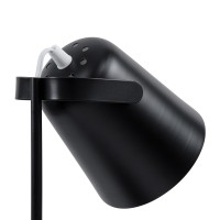 GLOBOSTAR® PENCASE 61563 Μοντέρνο Επιτραπέζιο Φωτιστικό Πορτατίφ με Ντουί 1 x E27 AC 220-240V IP20 - Μαύρο - Μ12 x Π15 x Υ38cm