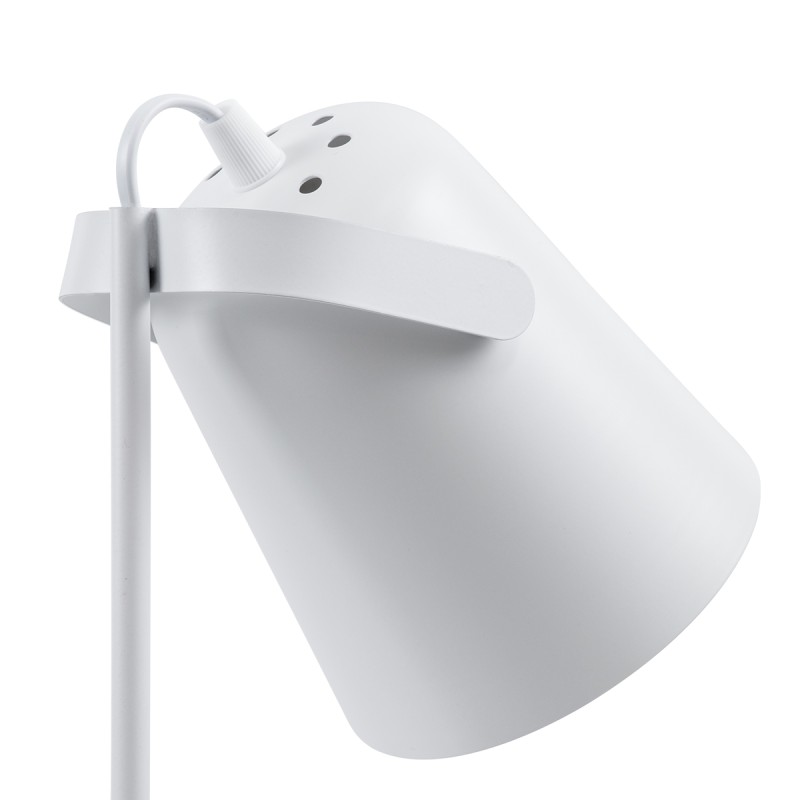 GLOBOSTAR® PENCASE 61564 Μοντέρνο Επιτραπέζιο Φωτιστικό Πορτατίφ με Ντουί 1 x E27 AC 220-240V IP20 - Λευκό - Μ12 x Π15 x Υ38cm
