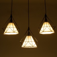 GLOBOSTAR® EIFFEL 61569 Vintage Κρεμαστό Φωτιστικό Οροφής με Ντουί 3 x E27 AC 220-240V IP20 - Μαύρο & Λευκό - Μ68 x Π25 x Υ130cm