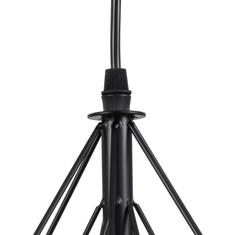 GLOBOSTAR® EIFFEL 61569 Vintage Κρεμαστό Φωτιστικό Οροφής με Ντουί 3 x E27 AC 220-240V IP20 - Μαύρο & Λευκό - Μ68 x Π25 x Υ130cm