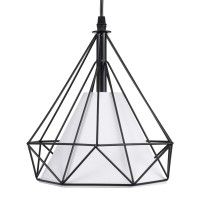 GLOBOSTAR® EIFFEL 61569 Vintage Κρεμαστό Φωτιστικό Οροφής με Ντουί 3 x E27 AC 220-240V IP20 - Μαύρο & Λευκό - Μ68 x Π25 x Υ130cm