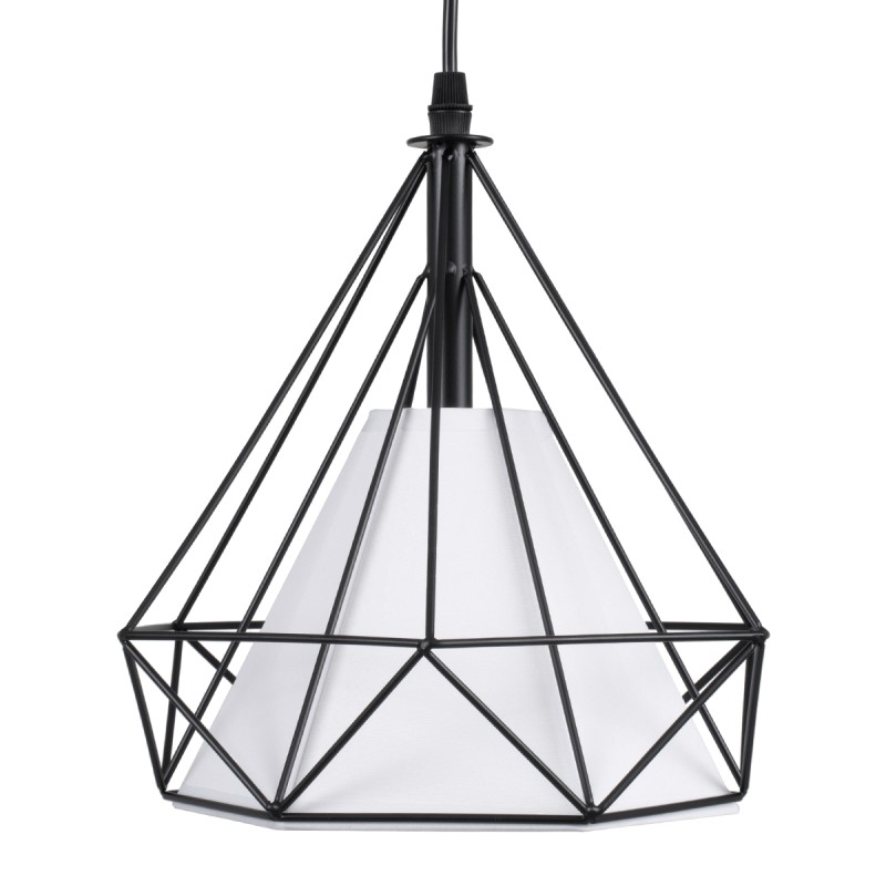 GLOBOSTAR® EIFFEL 61569 Vintage Κρεμαστό Φωτιστικό Οροφής με Ντουί 3 x E27 AC 220-240V IP20 - Μαύρο & Λευκό - Μ68 x Π25 x Υ130cm
