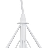 GLOBOSTAR® EIFFEL 61570 Vintage Κρεμαστό Φωτιστικό Οροφής με Ντουί 3 x E27 AC 220-240V IP20 - Λευκό - Μ68 x Π25 x Υ130cm
