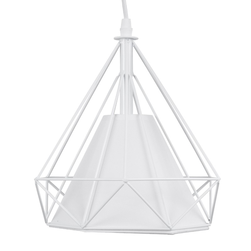 GLOBOSTAR® EIFFEL 61570 Vintage Κρεμαστό Φωτιστικό Οροφής με Ντουί 3 x E27 AC 220-240V IP20 - Λευκό - Μ68 x Π25 x Υ130cm