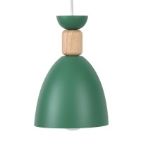 GLOBOSTAR® AVA 61575 Μοντέρνο Κρεμαστό Φωτιστικό Οροφής με Ντουί 3 x E27 AC 220-240V IP20 - Πράσινο & Μπεζ - Μ35 x Π35 x Υ130cm