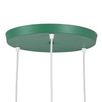 GLOBOSTAR® AVA 61575 Μοντέρνο Κρεμαστό Φωτιστικό Οροφής με Ντουί 3 x E27 AC 220-240V IP20 - Πράσινο & Μπεζ - Μ35 x Π35 x Υ130cm