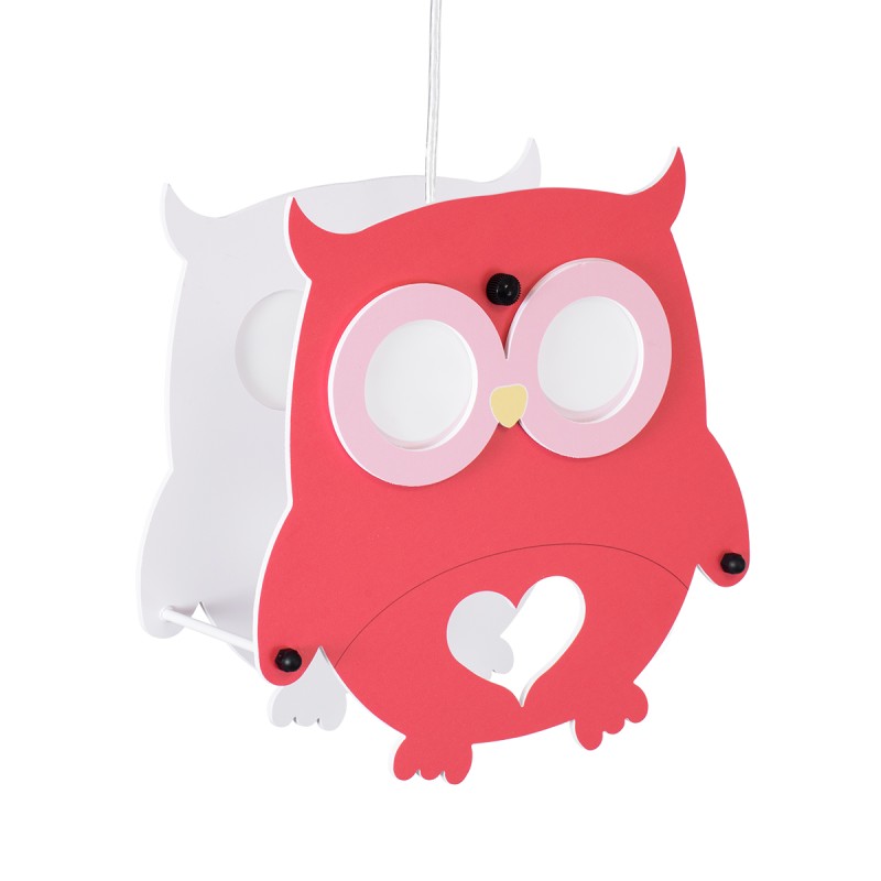 GLOBOSTAR® OWL 61576 Παιδικό Κρεμαστό Φωτιστικό Οροφής με Ντουί 1 x E27 AC 220-240V IP20 - Πολύχρωμο - Μ29.5 x Π15.5 x Υ30.5cm