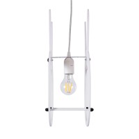 GLOBOSTAR® BUNNY 61577 Παιδικό Κρεμαστό Φωτιστικό Οροφής με Ντουί 1 x E27 AC 220-240V IP20 - Ροζ & Λευκό - Μ27.2 x Π15.5 x Υ40cm