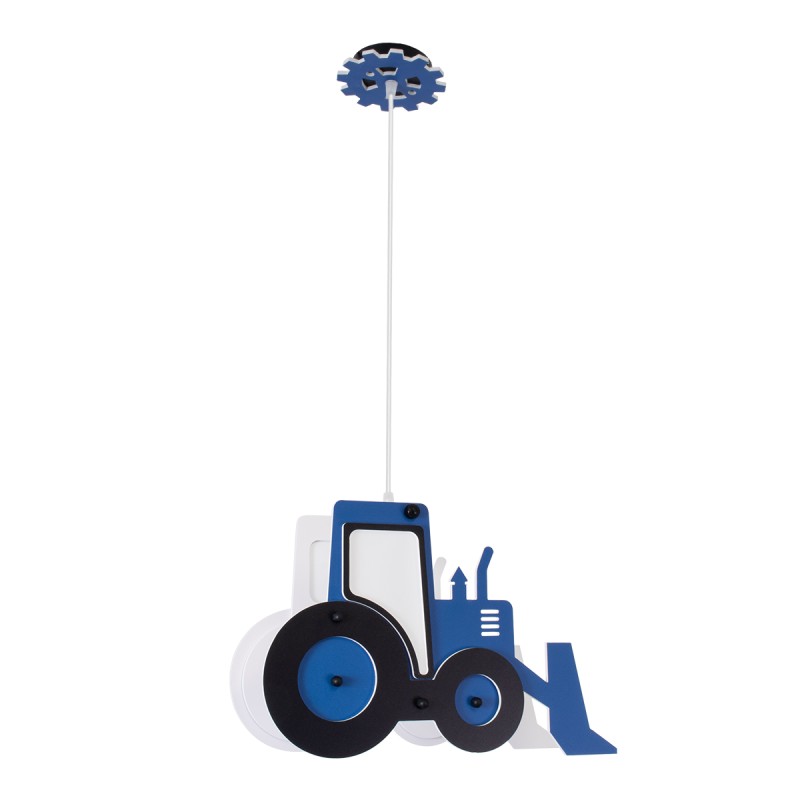 GLOBOSTAR® TRACTOR 61580 Παιδικό Κρεμαστό Φωτιστικό Οροφής με Ντουί 1 x E27 AC 220-240V IP20 - Πολύχρωμο - Μ40 x Π15.5 x Υ26.5cm
