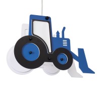 GLOBOSTAR® TRACTOR 61580 Παιδικό Κρεμαστό Φωτιστικό Οροφής με Ντουί 1 x E27 AC 220-240V IP20 - Πολύχρωμο - Μ40 x Π15.5 x Υ26.5cm