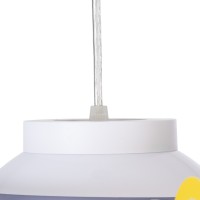 GLOBOSTAR® UFO 61581 Παιδικό Κρεμαστό Φωτιστικό Οροφής με Ντουί 1 x E27 AC 220-240V IP20 - Κίτρινο & Μπλε - Μ58 x Π58 x Υ24cm