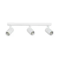 kelvo® SPOTA KLV-101-0139 Κινούμενο Φωτιστικό Σποτ Οροφής για 3 Λάμπες MR16 με Ντουί GU10 AC 220-240V IP20 - Λευκό Ματ - Μ48 x Π6.2 x Υ14cm